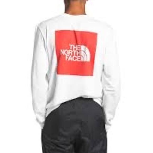The North Face Men's Long Sleeve Red Box T-Shirt Size Large EUC Streetwear - Picture 1 of 6